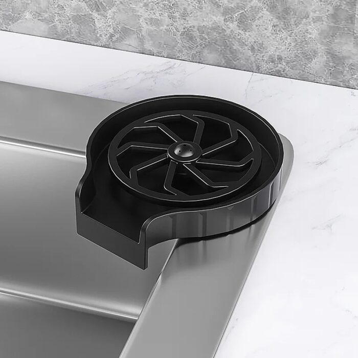 Automatic Cup Washer – Glass Rinser for Sink | Fast Bottle & Glass Cleaner Dishwasher Attachment for Kitchen Bar
