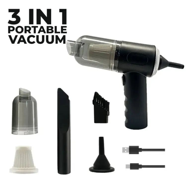 Free Delivery / 3 In 1 Portable Car Vacuum Cleaner