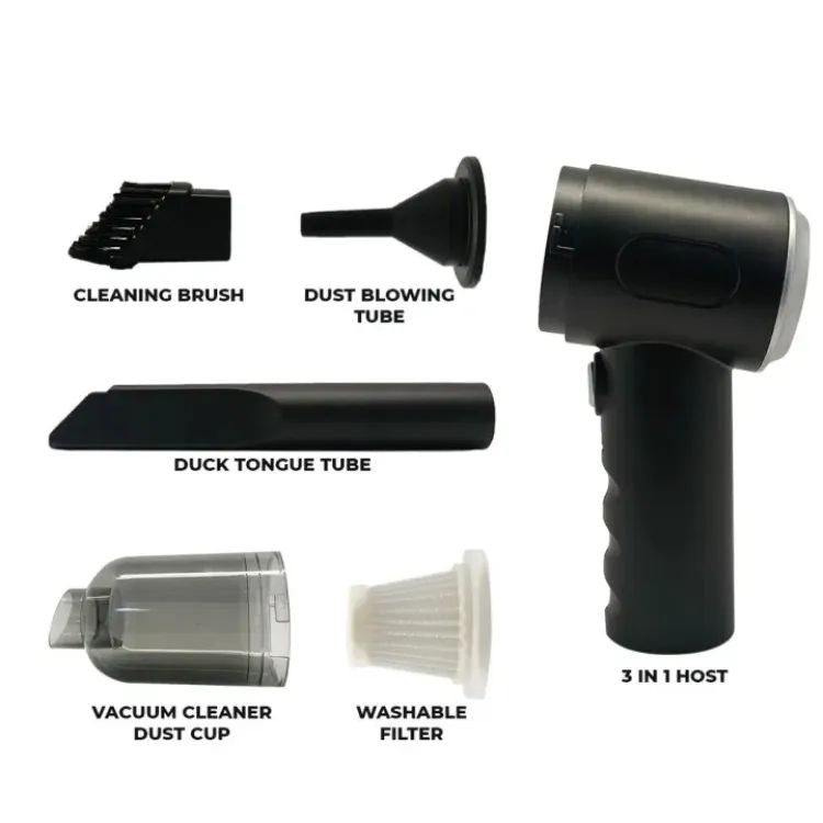 Free Delivery / 3 In 1 Portable Car Vacuum Cleaner