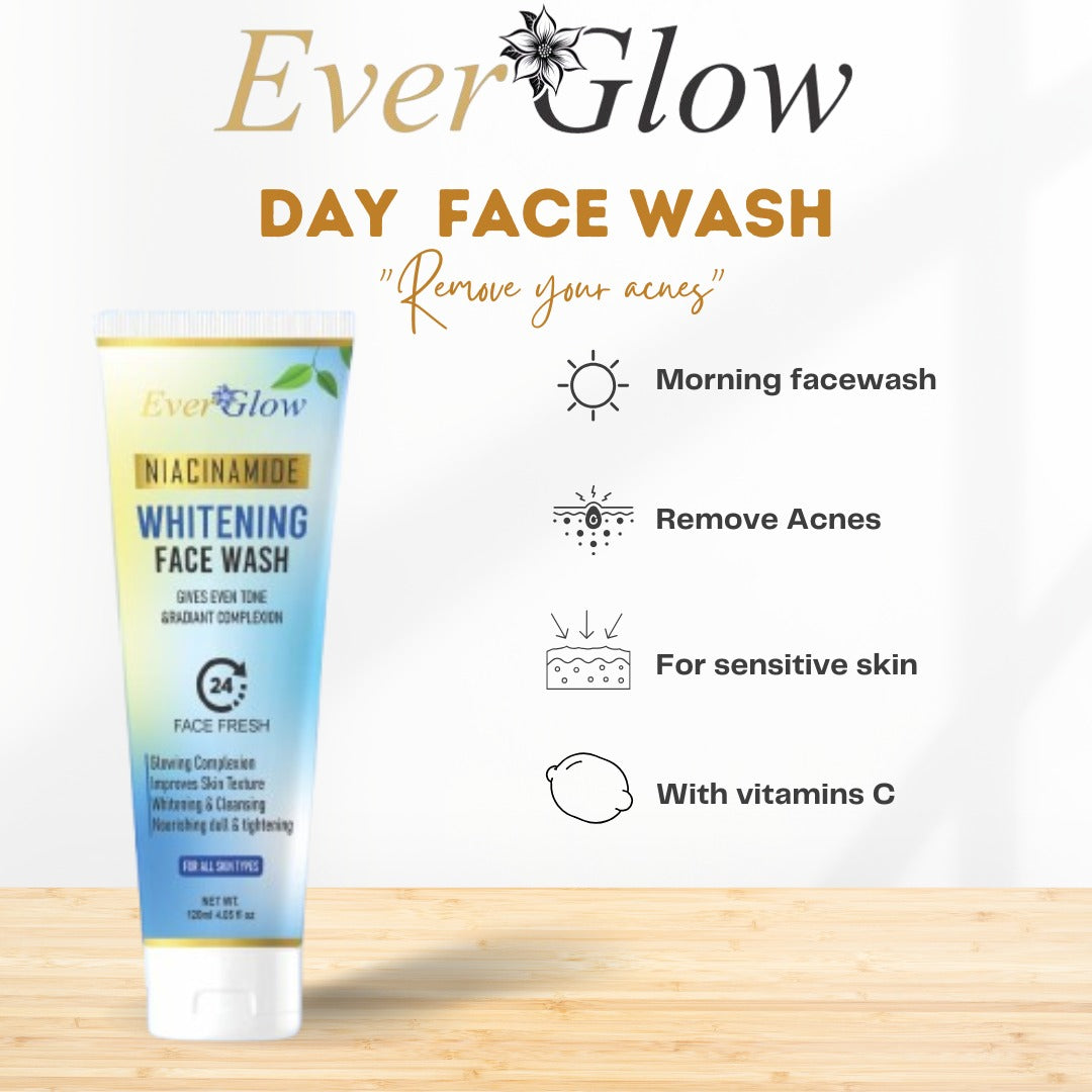 Ever Glow Radiance Whitening Face Wash | Deep Clean & Bright Skin – 120ml