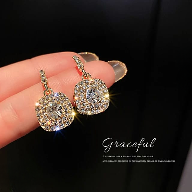 Crystal Earrings – Sparkling Dangle Earrings For Party & Everyday Wear – Earings For Girls ( Pjt-990 )