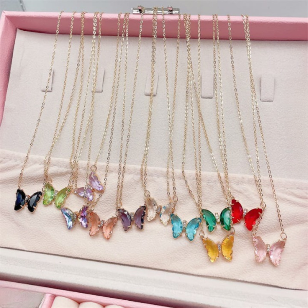 Elegant Crystal Butterfly Necklace | Women’s Fashion Jewelry