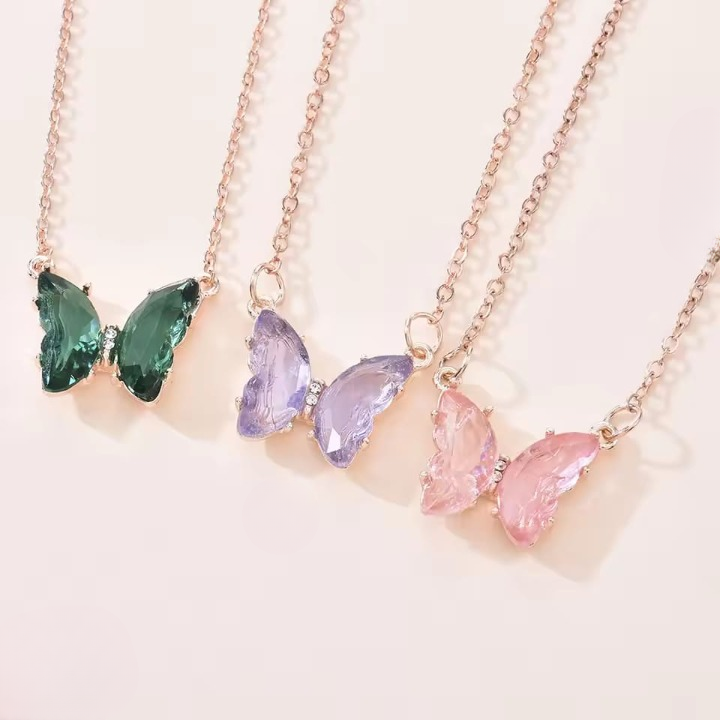 Elegant Crystal Butterfly Necklace | Women’s Fashion Jewelry