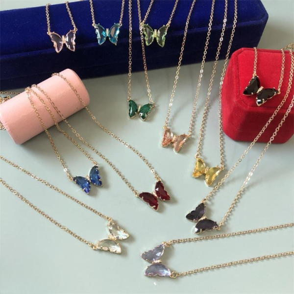 Elegant Crystal Butterfly Necklace | Women’s Fashion Jewelry