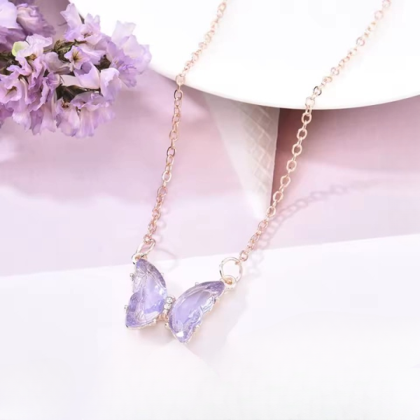 Elegant Crystal Butterfly Necklace | Women’s Fashion Jewelry