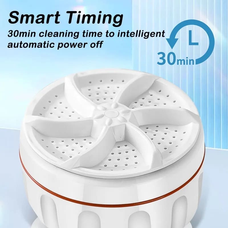 (Free Delivery) Mini Turbo Washing Machine - Ultrasonic